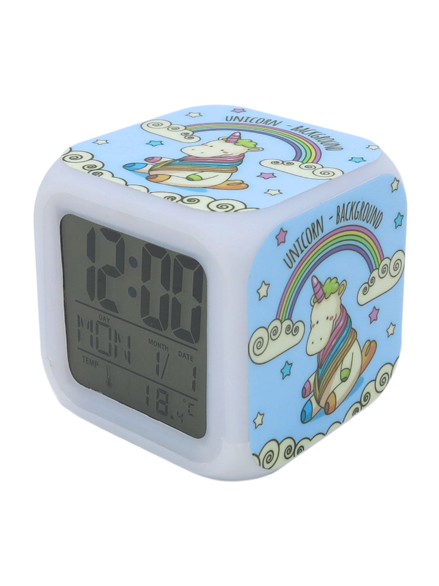 фото Часы-будильник единорог с подсветкой №24 михимихи