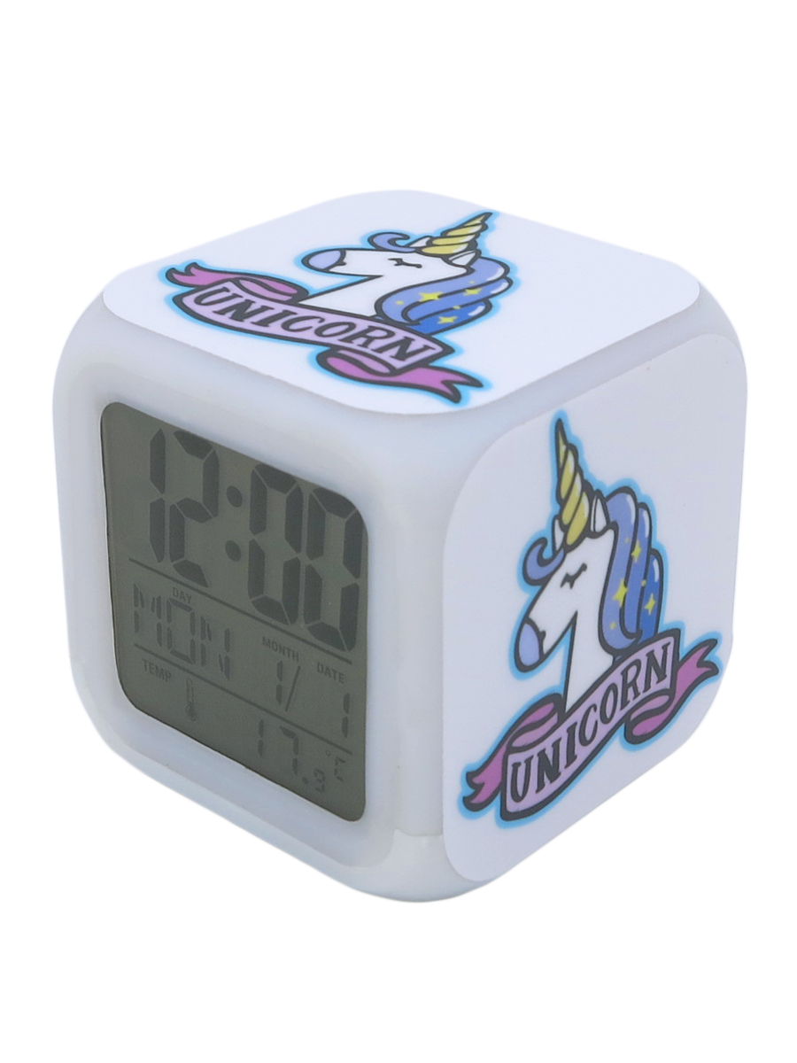 фото Часы-будильник единорог с подсветкой №17 михимихи