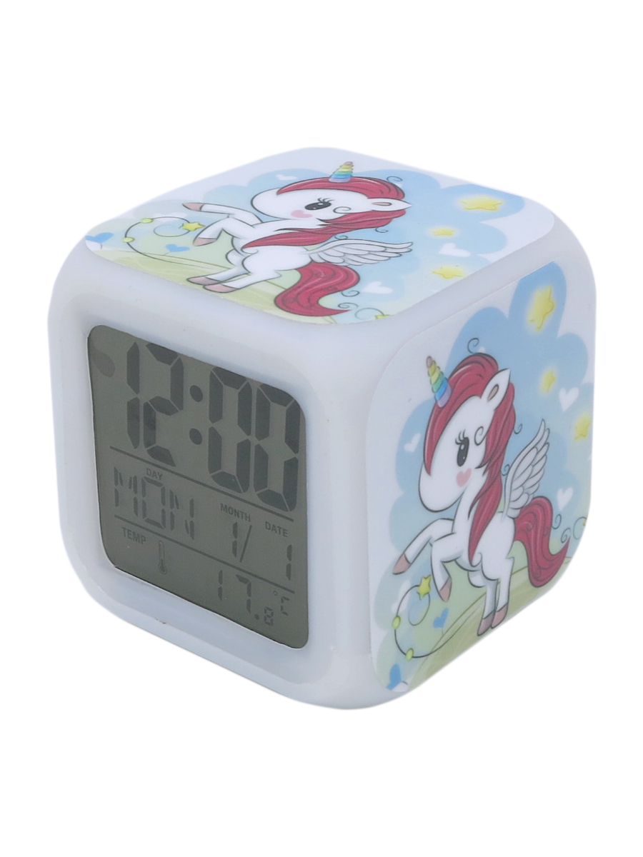 фото Часы-будильник единорог с подсветкой №15 михимихи