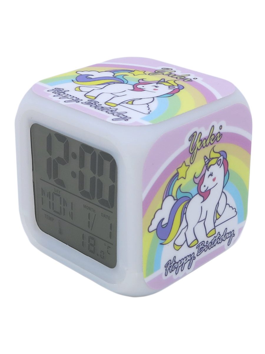 фото Часы-будильник единорог с подсветкой №8 михимихи