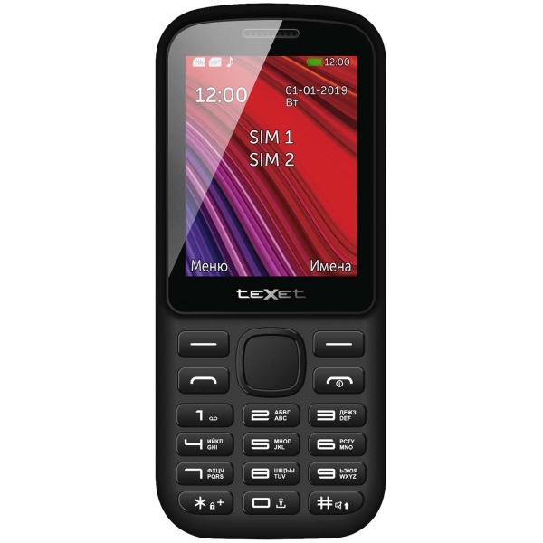 

Мобильный телефон teXet TM-208 Black/Red, TM-208