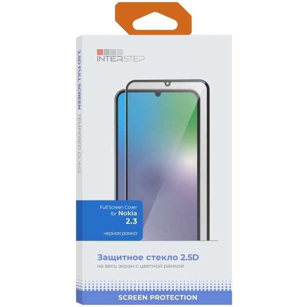 

Защитное стекло InterStep Gloss для Nokia 2.3 Black, FSC для Nokia 2.3 Black