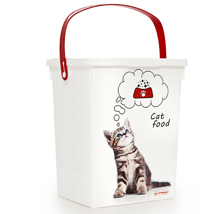 фото Контейнер для корма животных кошки, 8,5 литра полимербыт