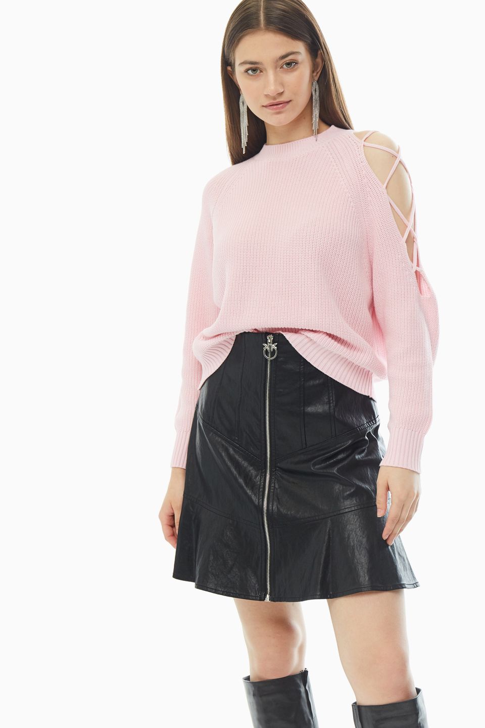 

Юбка женская Pinko 1G14PU 7866 черная 42 IT, Черный, 1G14PU 7866