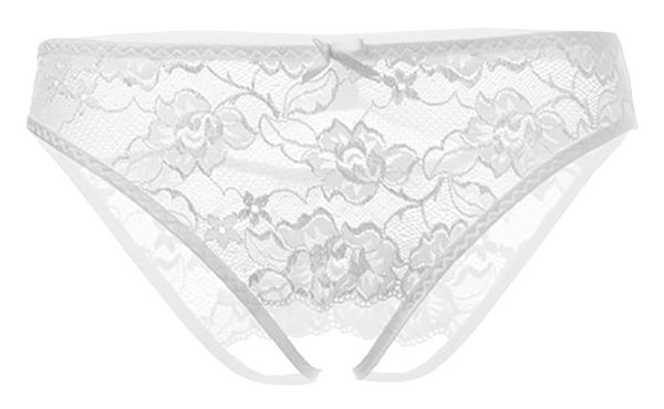 фото Эротические трусики erolanta lingerie collection со вставкой стрейч-сетки, белые (46-48)