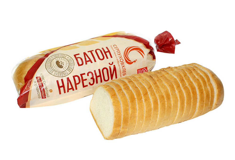 

Хлеб белый Серпуховхлеб Нарезной 380 г, Нарезной