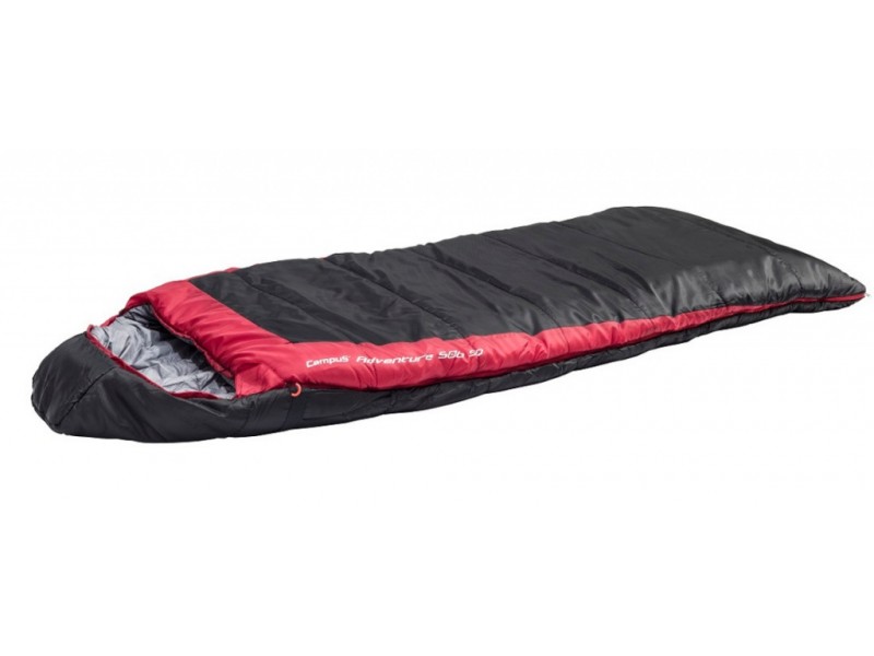 Спальный мешок Campus Adventure 500 SQ red/black, левый