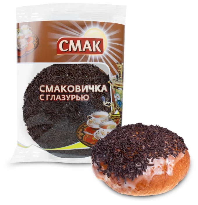 

Булочка Смаковичка с глазурью 50г
