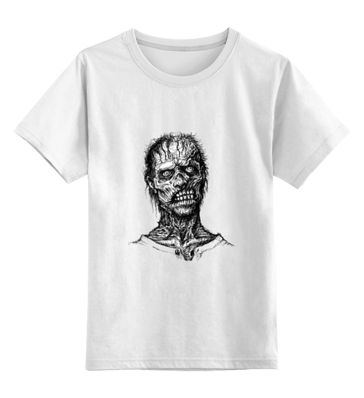 Детская футболка Printio Zombie art цв.белый р.164