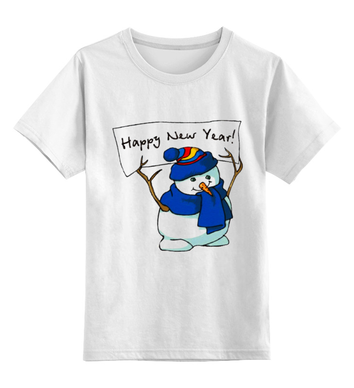 

Детская футболка Printio Happy new year! bag цв.белый р.164, 0000000788694
