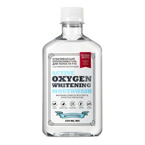 

Ополаскиватель Global White Active Oxygen Whitening Mouthwash Отбеливающий 250 мл