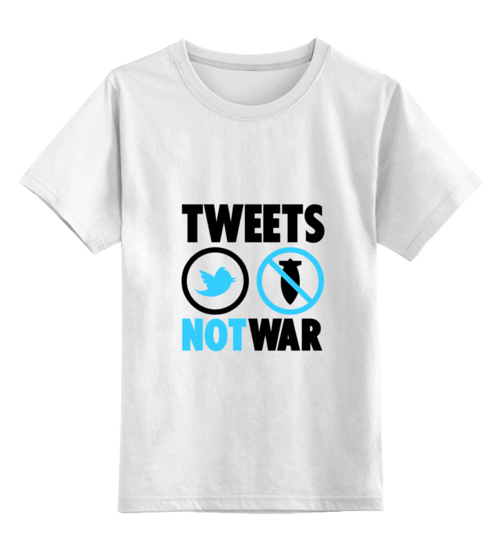 

Детская футболка Printio Tweets not war цв.белый р.140, 0000000795055
