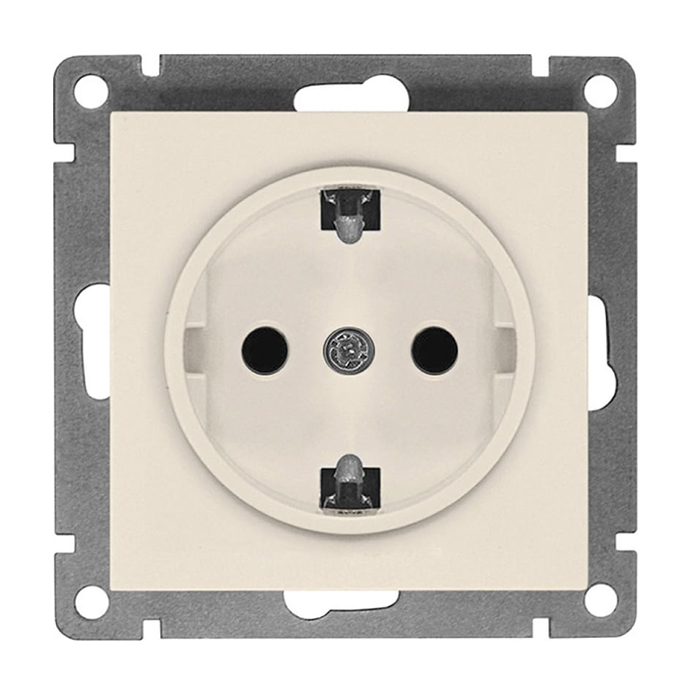 Розетка 1-м СП Афина 16А IP20 с заземл. механизм сл. кость (ivory) Universal A0028-I компьютерная розетка universal олимп 2 ая слоновая кость ivory 1074