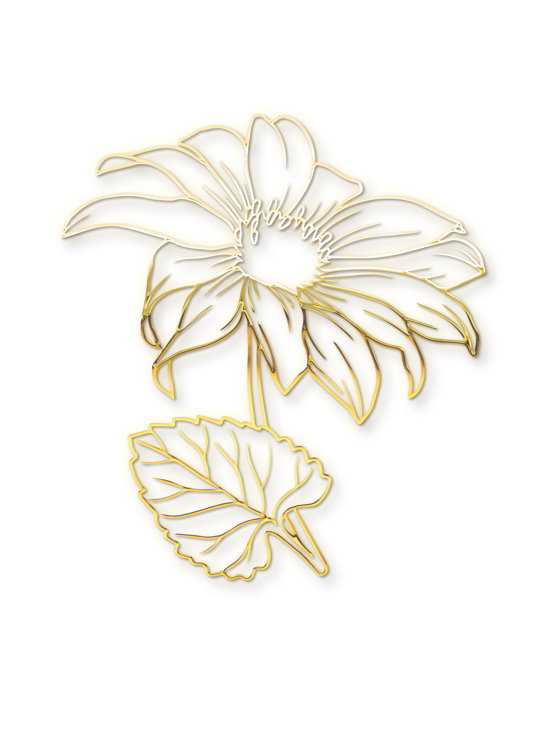 

Наклейка для декора Silver&Golden Sticker цветок маленький 1