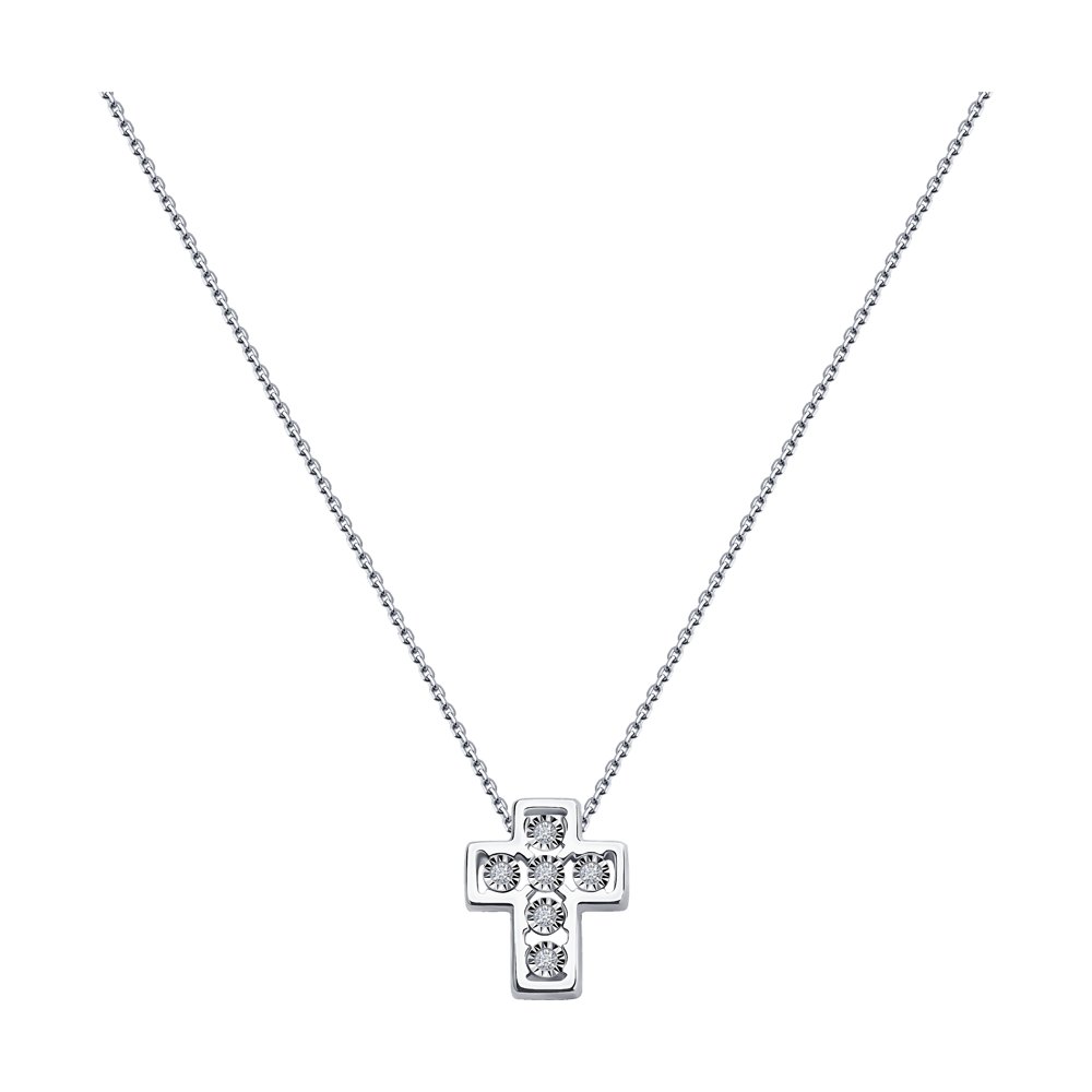 

Колье из белого золота 40 см Diamant 52-270-01345-1, бриллиант, 52-270-01345-1