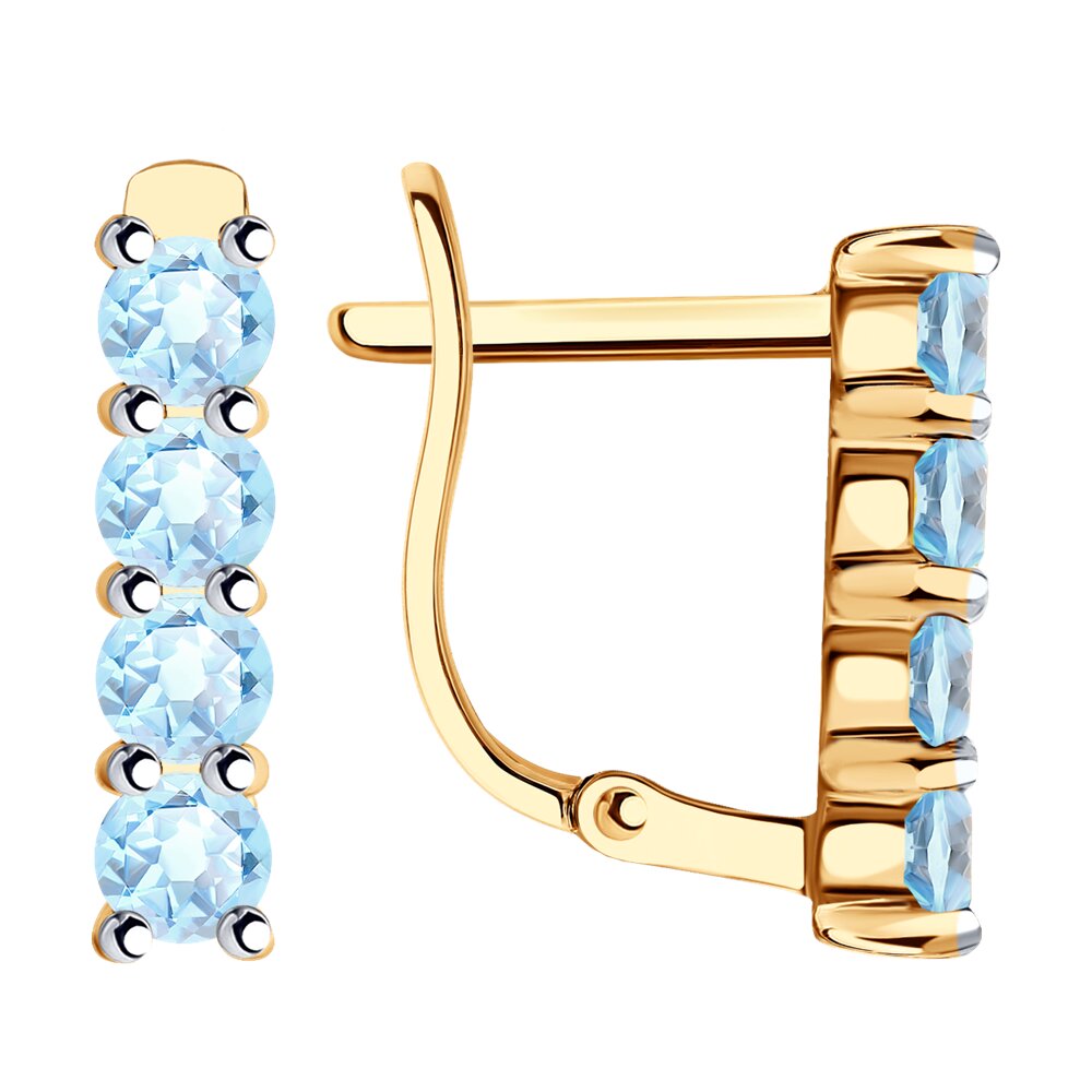 

Серьги из красного золота Diamant 51-320-01632-1, топаз, 51-320-01632-1