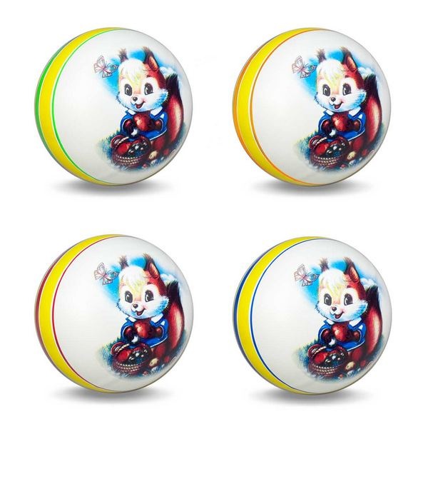 Мяч детский Мячи Чебоксары Белочка 200 мм, в ассортименте, 1 шт, 1584771