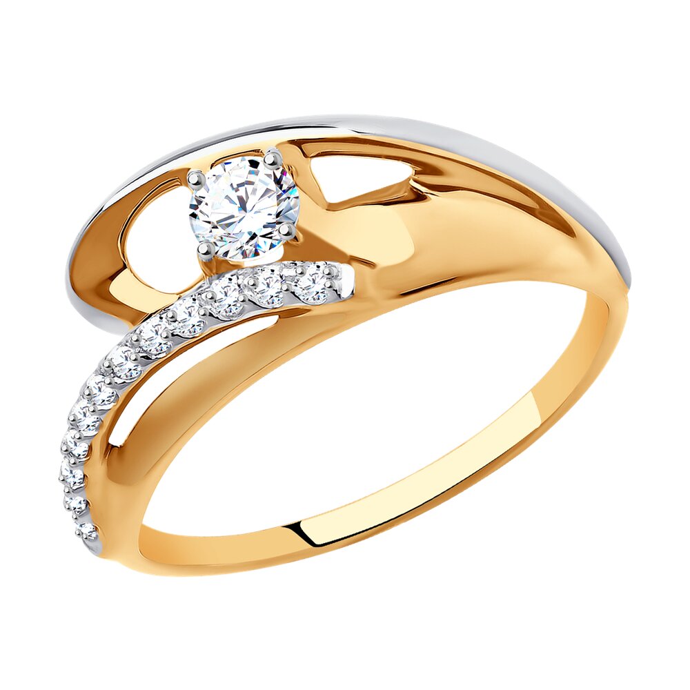 

Кольцо из красного золота с фианитом р. 18 SOKOLOV 018584-4, 018584-4