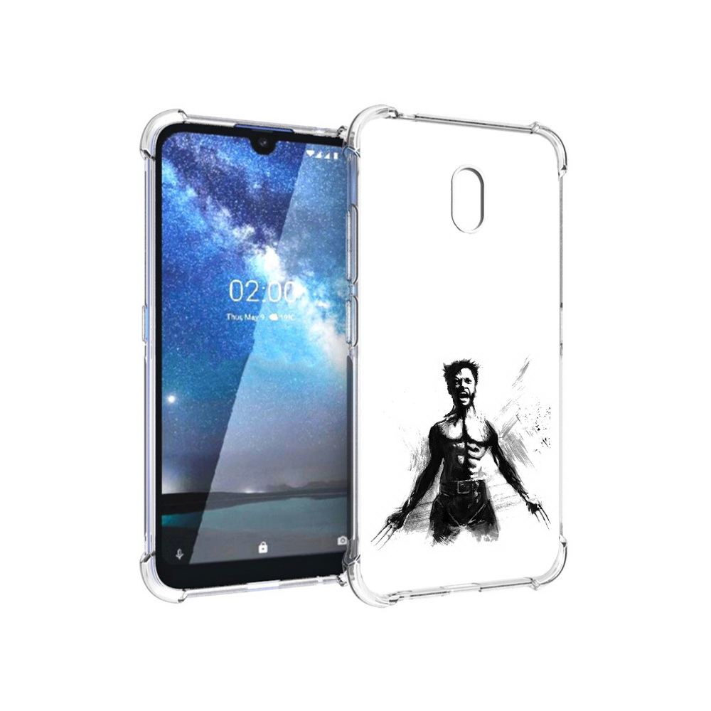

Чехол MyPads Tocco для Nokia 2.2 росомаха (PT134721.103.587), Прозрачный, Tocco