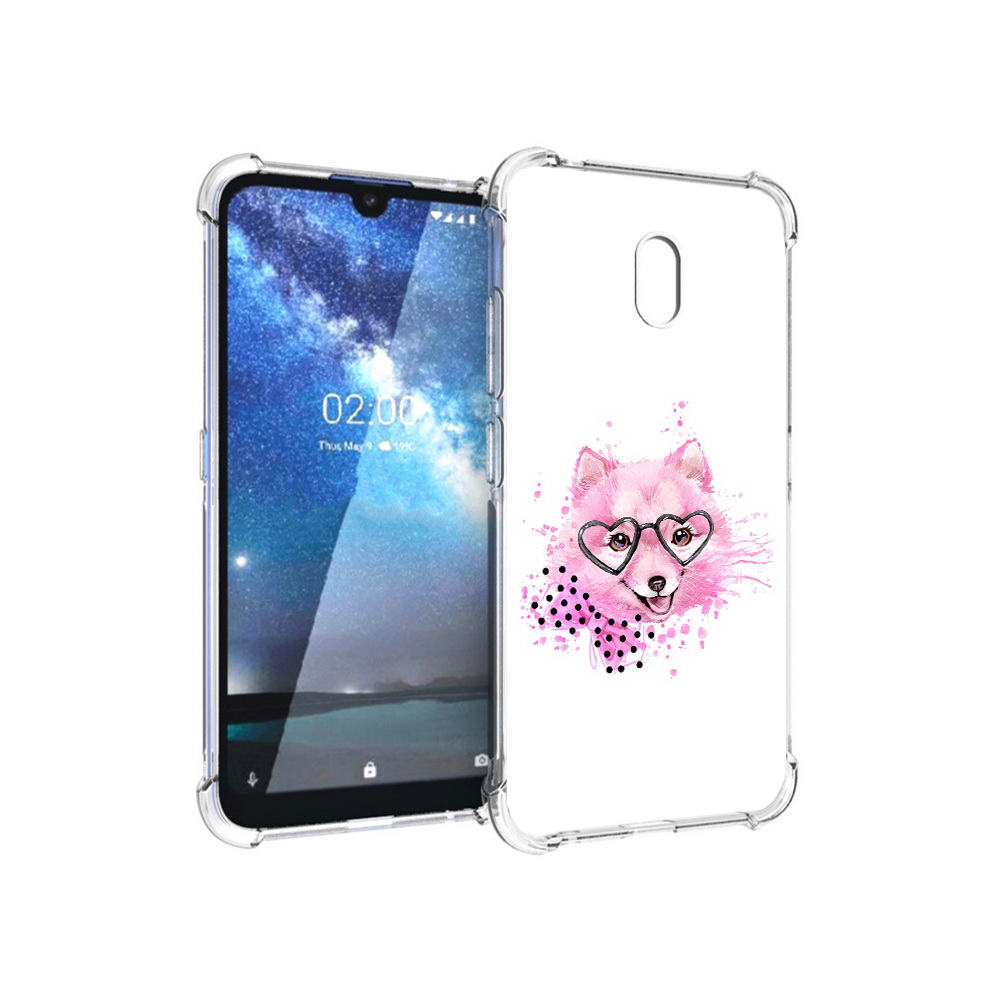 

Чехол MyPads Tocco для Nokia 2.2 розовый волченок (PT134721.103.585), Прозрачный, Tocco