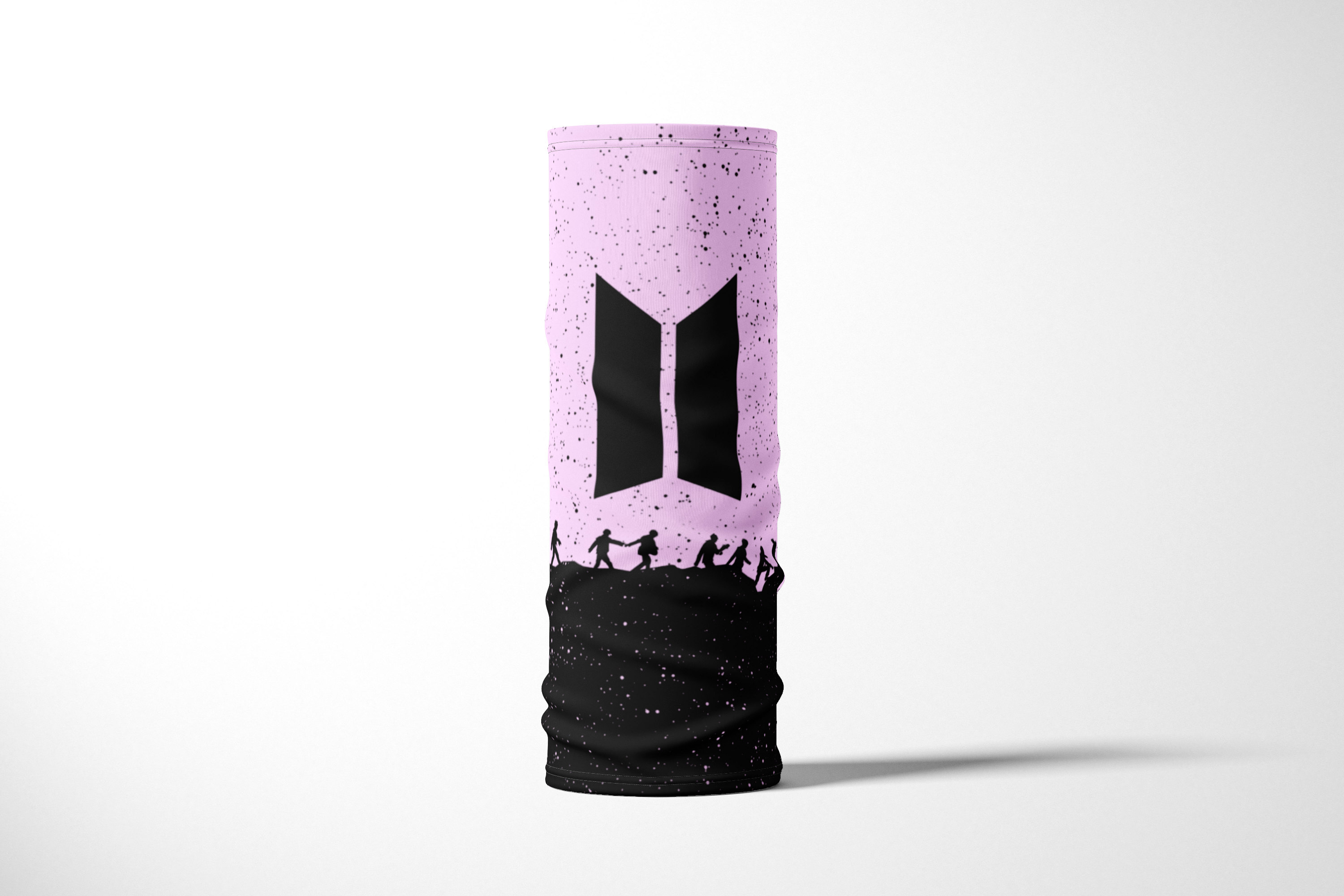 

Бандана / Бафф / Снуд-трансформер / K pop / BTS, Черный;розовый, BBuffVM_VM1708339