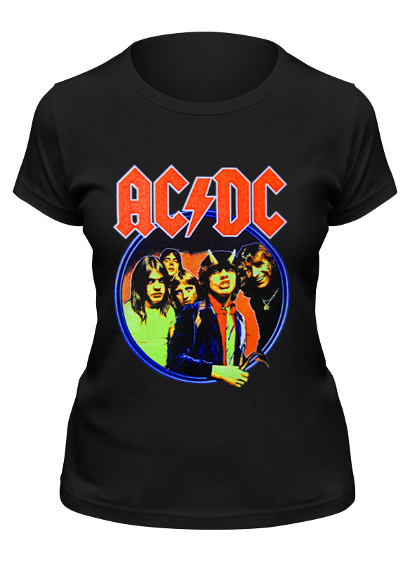 

Футболка женская Printio Ac/dc черная 2XL, Ac/dc