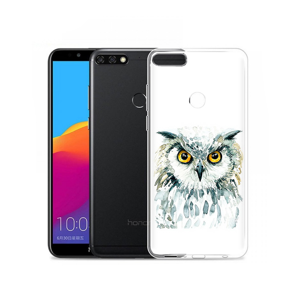 

Чехол MyPads Tocco для Honor 7C Pro Серьезная сова (PT113786.47.156), Прозрачный, Tocco
