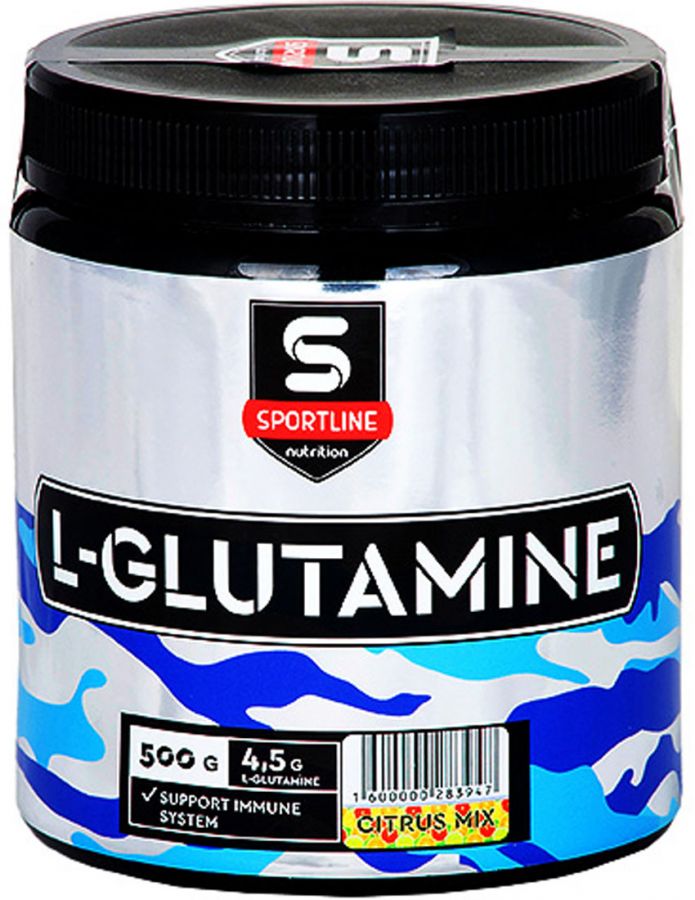 Аминокислота Sportline Nutrition L-Glutamine Powder цитрусовый, 500 гр