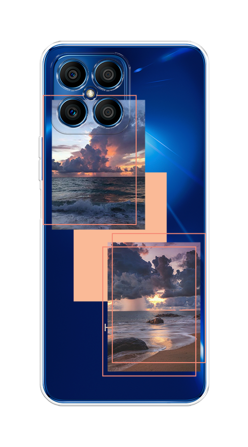 

Чехол на Honor X8 "Sky collage", Розовый;прозрачный;синий, 6107650-1