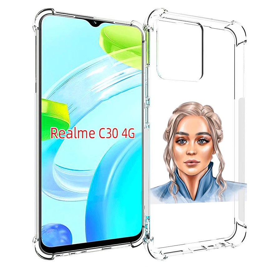 

Чехол MyPads красивая-нарисованная-девушка-блондинка женский для Realme C30 4G, Прозрачный, Tocco