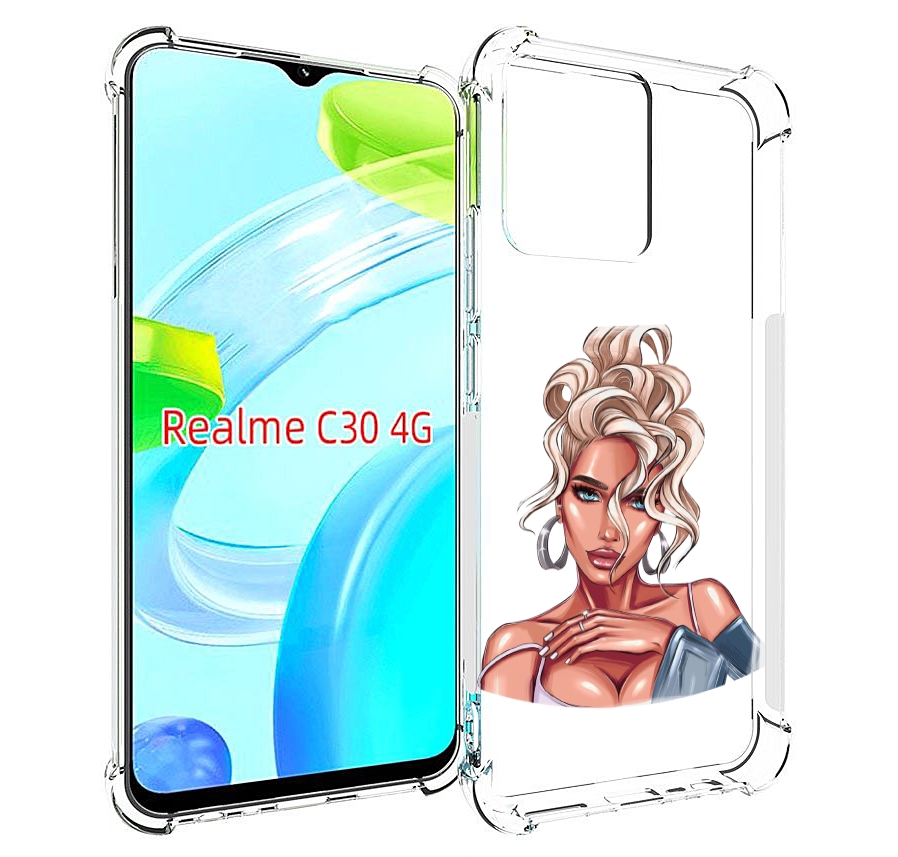 

Чехол MyPads красивая-блондинка женский для Realme C30 4G / Narzo 50i Prime, Прозрачный, Tocco