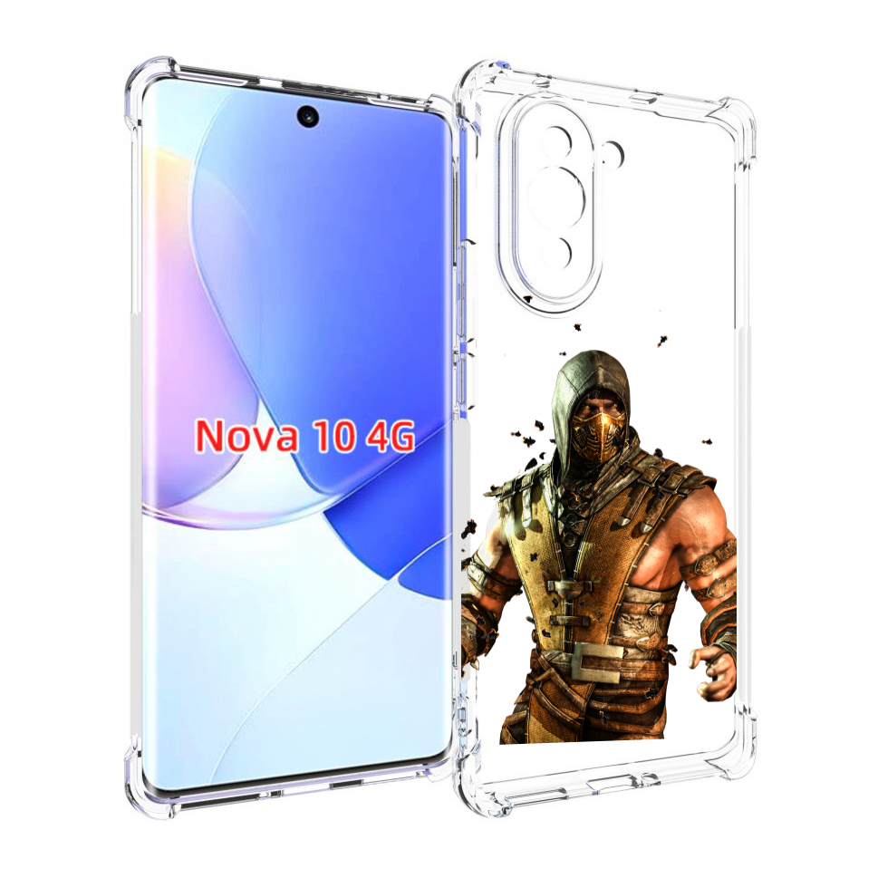 

Чехол MyPads Mortal Kombat scorpion для Huawei Nova 10, Прозрачный, Tocco