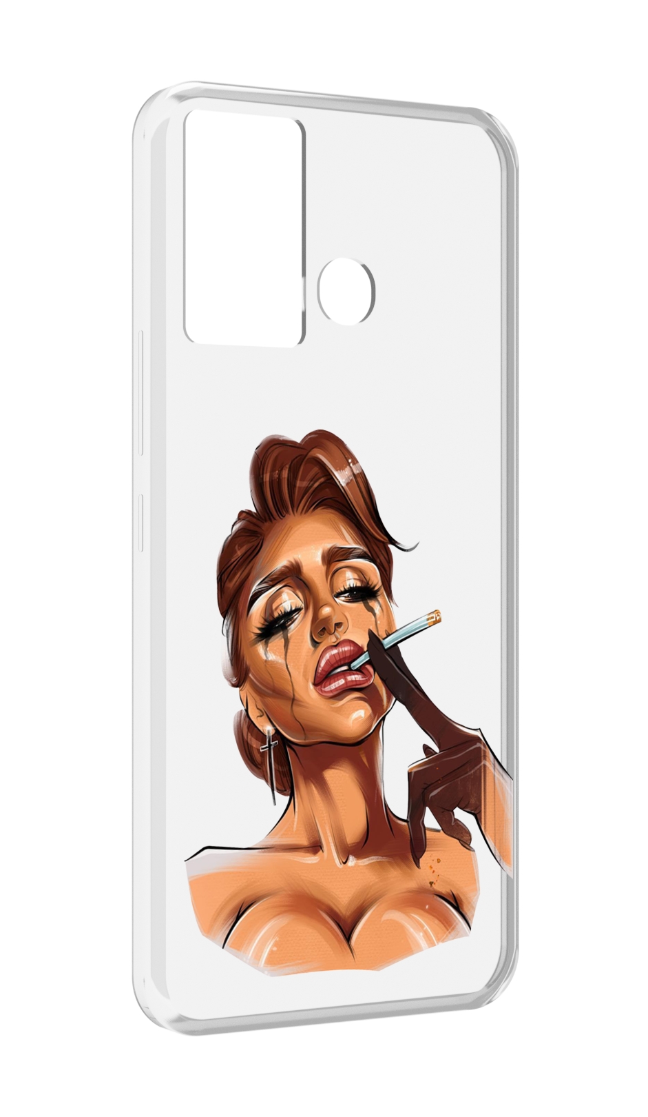 

Чехол MyPads плачущая-девушка-с-сигаретой женский для Infinix Hot 12 Play, Прозрачный, Tocco