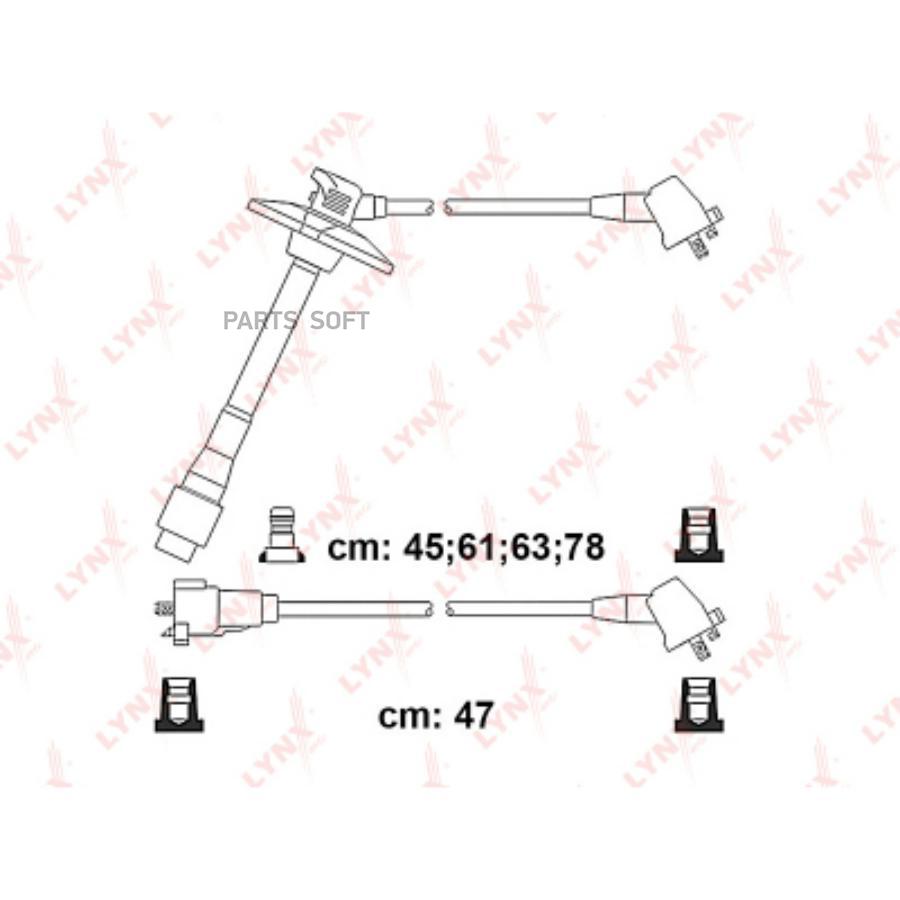 LYNXAUTO SPC7554 Комплект высоковольтных проводов