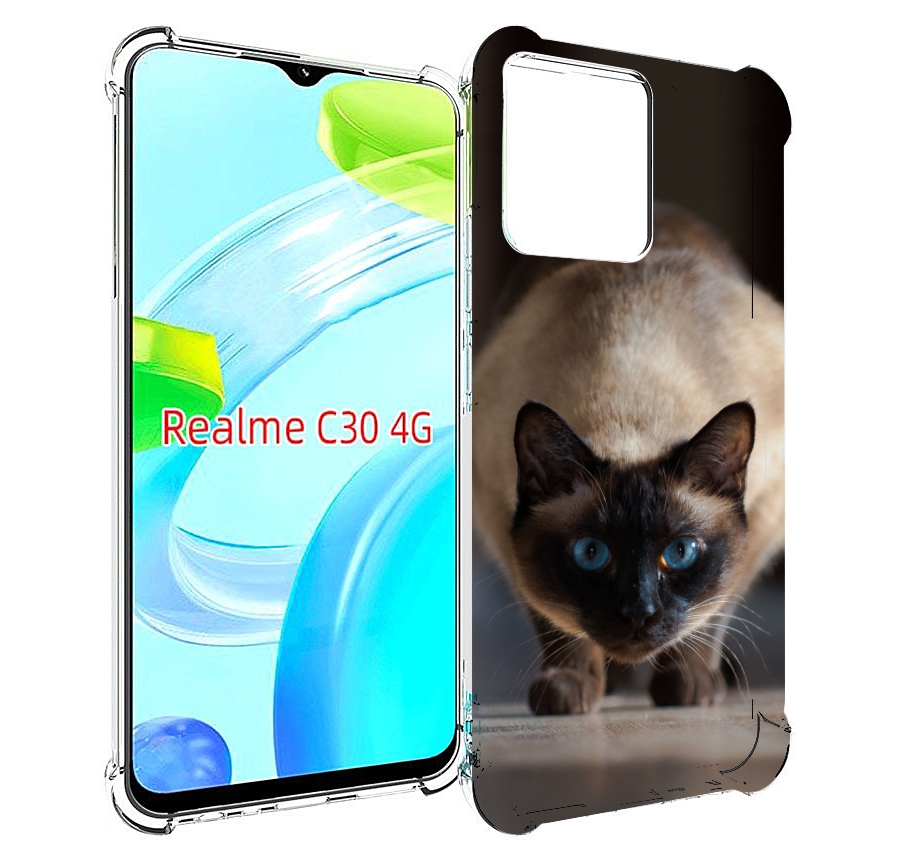 

Чехол MyPads кошка сиамская для Realme C30 4G / Narzo 50i Prime, Прозрачный, Tocco