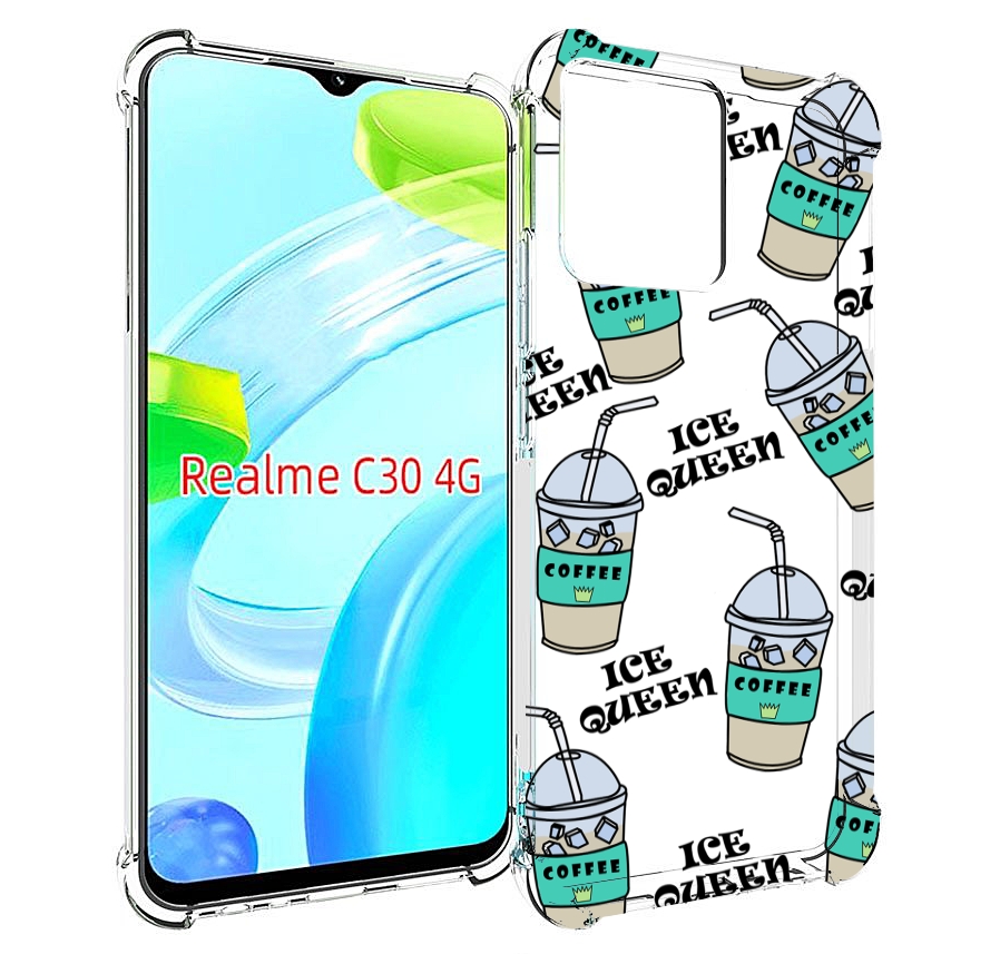 

Чехол MyPads кофе-с-льдом для Realme C30 4G / Narzo 50i Prime, Прозрачный, Tocco