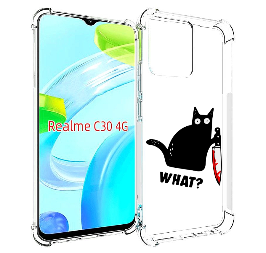 

Чехол MyPads котик-убийца для Realme C30 4G / Narzo 50i Prime, Прозрачный, Tocco