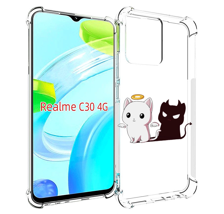 

Чехол MyPads котик-с-злой-тенью для Realme C30 4G / Narzo 50i Prime, Прозрачный, Tocco