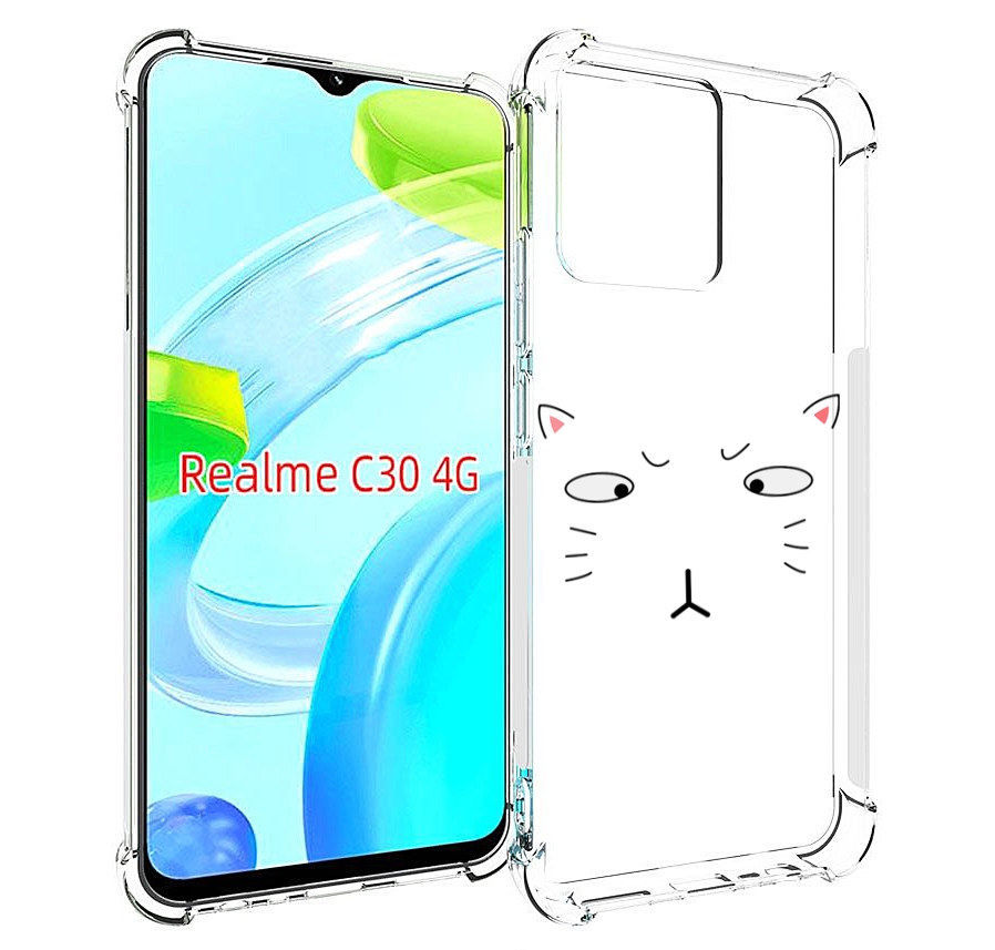 

Чехол MyPads кот-части-лица для Realme C30 4G / Narzo 50i Prime, Прозрачный, Tocco