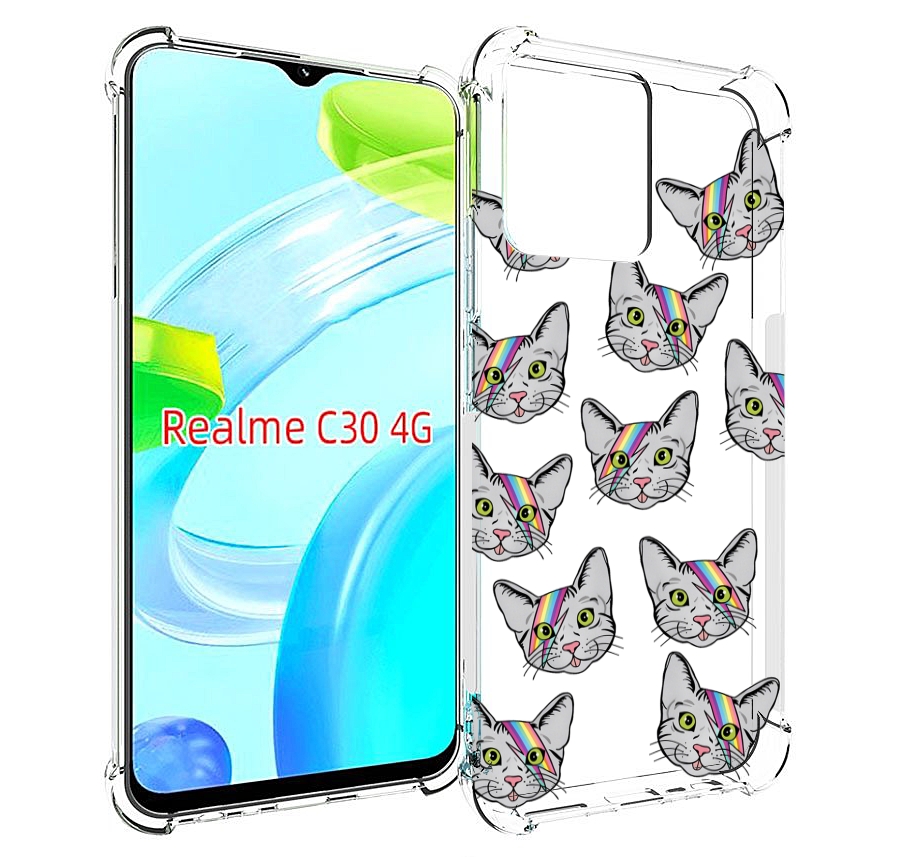 

Чехол MyPads кот-с-молнией-на-лбу для Realme C30 4G / Narzo 50i Prime, Прозрачный, Tocco