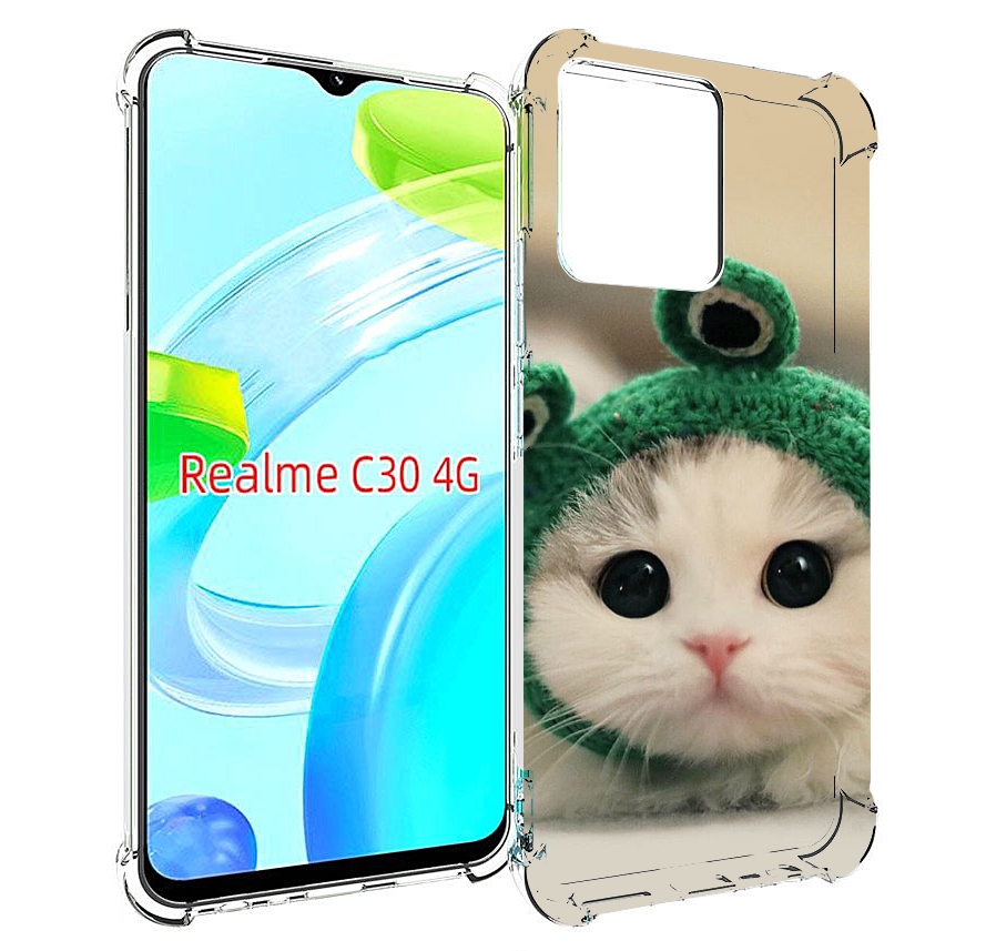 

Чехол MyPads кот-лягушка детский для Realme C30 4G / Narzo 50i Prime, Прозрачный, Tocco