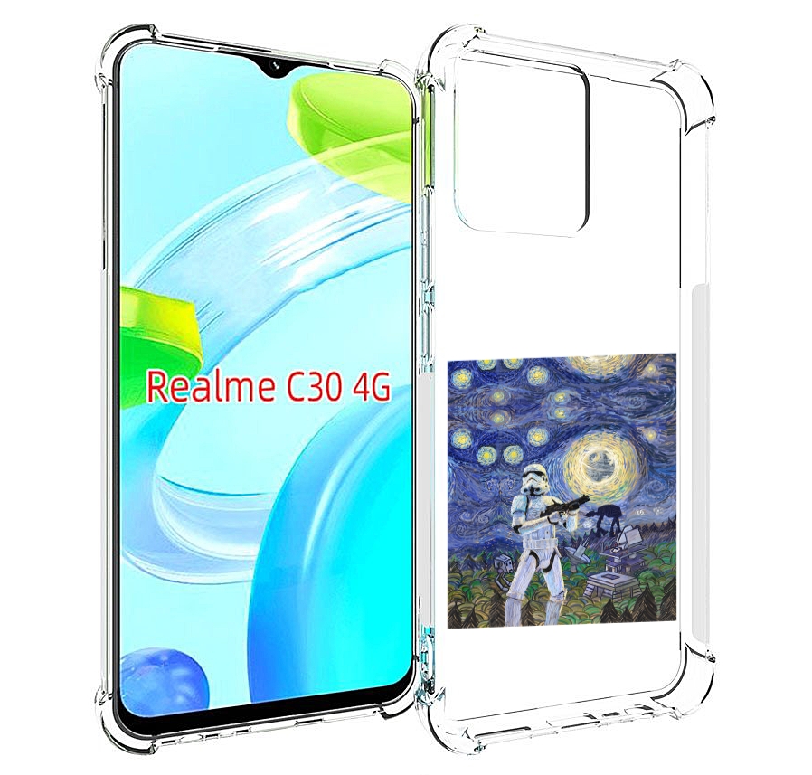 

Чехол MyPads star wars звездная ночь для Realme C30 4G / Narzo 50i Prime, Прозрачный, Tocco