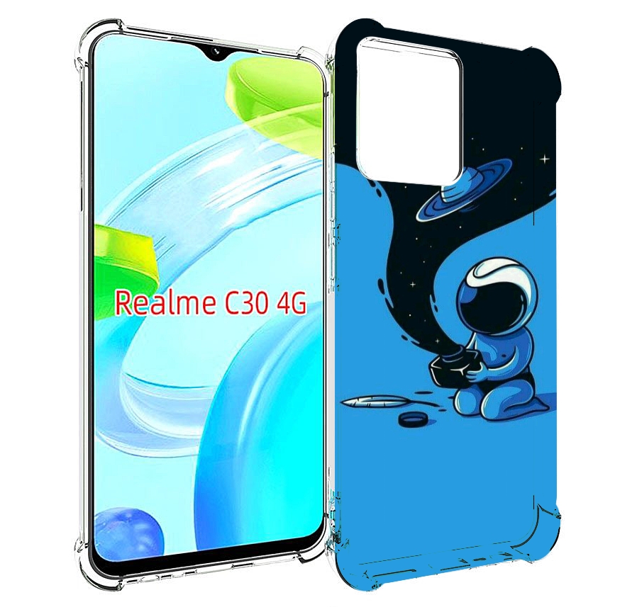 

Чехол MyPads космос из черной краски для Realme C30 4G / Narzo 50i Prime, Прозрачный, Tocco