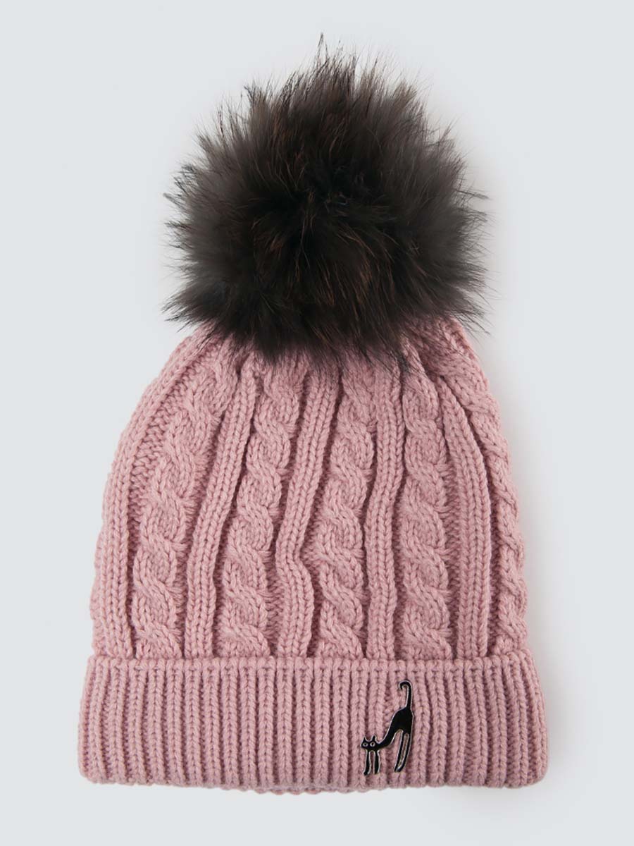 

Шапка бини женская Marmalato 976-006 розовая, one size, 976-006