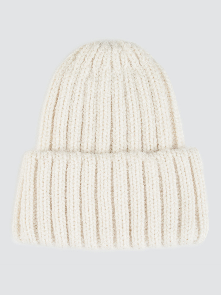 

Шапка бини женская Marmalato 851-048 белая, one size, 851-048