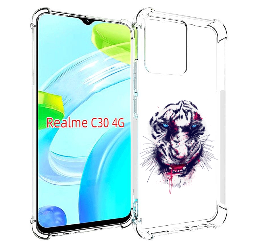 

Чехол MyPads безумный тигр для Realme C30 4G / Narzo 50i Prime, Прозрачный, Tocco