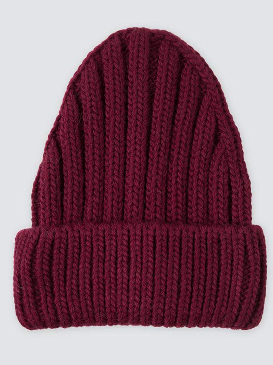 

Шапка бини женская Marmalato 851-040 бордовая, one size, 851-040