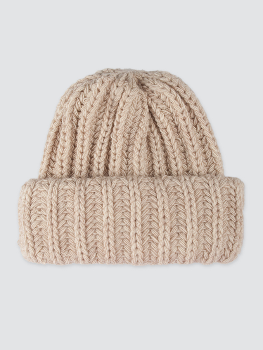 

Шапка бини женская Marmalato 851-009 бежевая, one size, 851-009