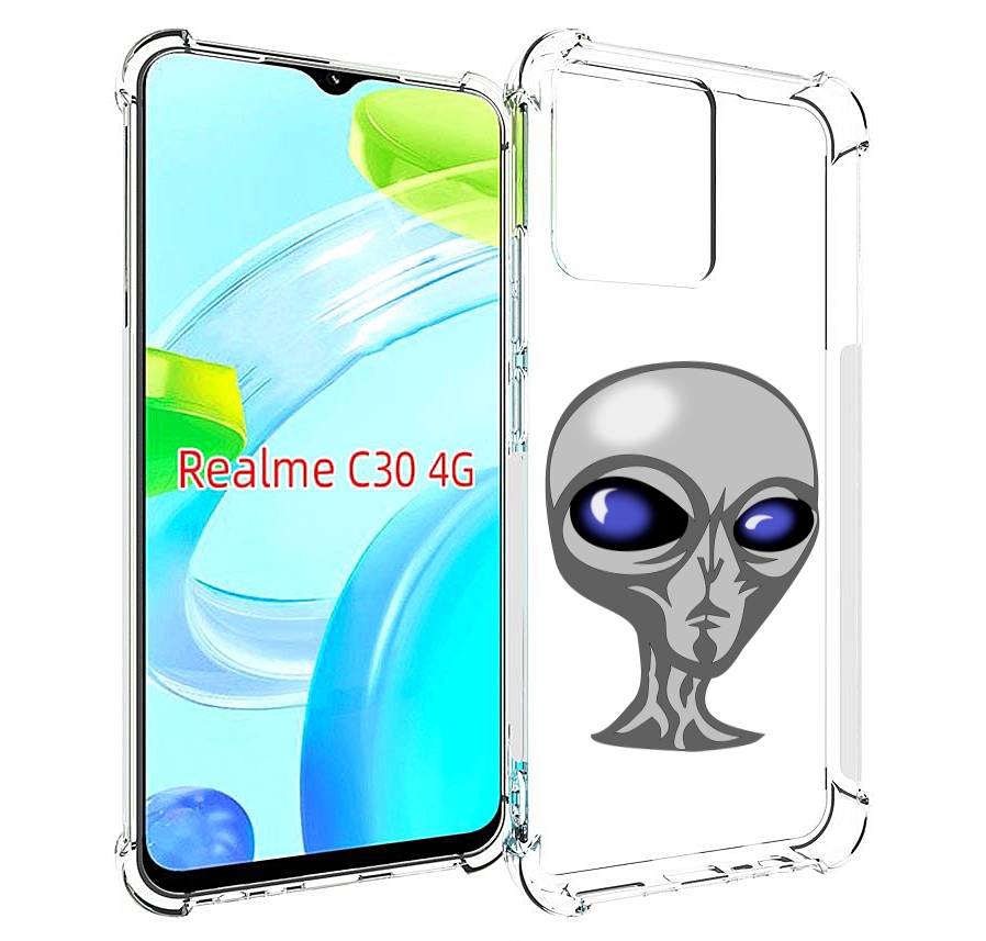 

Чехол MyPads инопланетянин для Realme C30 4G / Narzo 50i Prime, Прозрачный, Tocco
