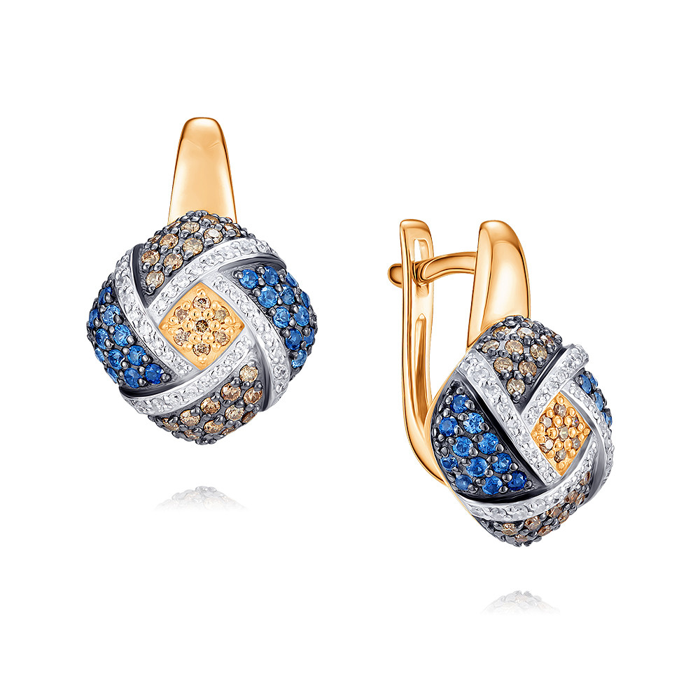 

Серьги из красного золота с сапфиром/бриллиантом ADAMAS 24040475/01-А50ДЧ-481, 24040475/01-А50ДЧ-481